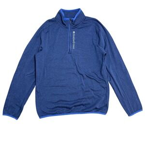 Vineyard Vines Pullover Youth Large 16 Blue 1/4 Zip Stretch Lightweight Top